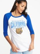 Old Navy Womens College-team 3/4-length Raglan Tee For Women Ucla Size L