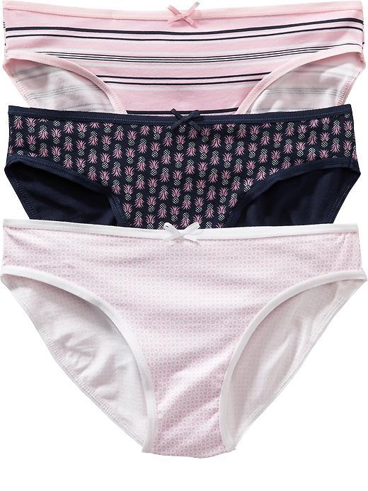 Old Navy Womens Jersey Bikini 3 Packs Size L - Pineapple