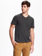 Old Navy Soft Washed V Neck Tee For Men - Dark Charcoal Gray