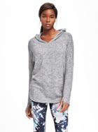 Old Navy Go Warm Sweater Knit Pullover Hoodie For Women - Heather Gray