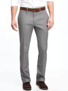 Old Navy Straight Non Iron Built In Flex Signature Khakis For Men - Gray Stone