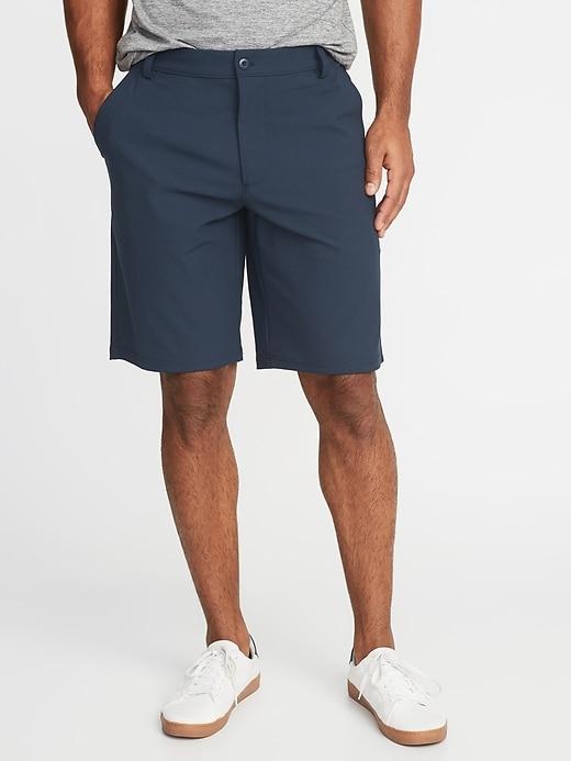 Old Navy Mens Slim Go-dry Performance Khaki Shorts For Men - 10 Inch Inseam Classic Navy - 10 Inch Inseam Classic Navy Size 32w
