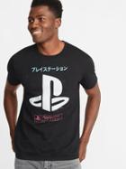Old Navy Mens Playstation Graphic Tee For Men Black Jack Size S
