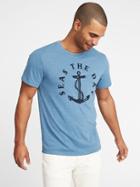 Old Navy Mens Soft-washed Graphic Tee For Men Seas The Day Size M