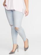 High-rise Distressed Rockstar Plus-size Pull-on Jeggings