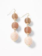 Old Navy Womens Linear Textured-fabric Drop Earrings For Women Blush Size One Size