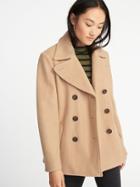 Old Navy Womens Brushed Flannel Peacoat For Women Hollywood Size M