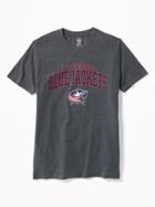 Old Navy Mens Nhl Team Crew-neck Tee For Men Columbus Blue Jackets Size M