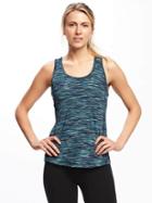 Old Navy Fitted Go Dry Cool Crossback Keyhole Tank For Women - Cool Space Dye