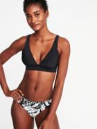 Old Navy Womens V-neck Bikini Top For Women Ebony Size L