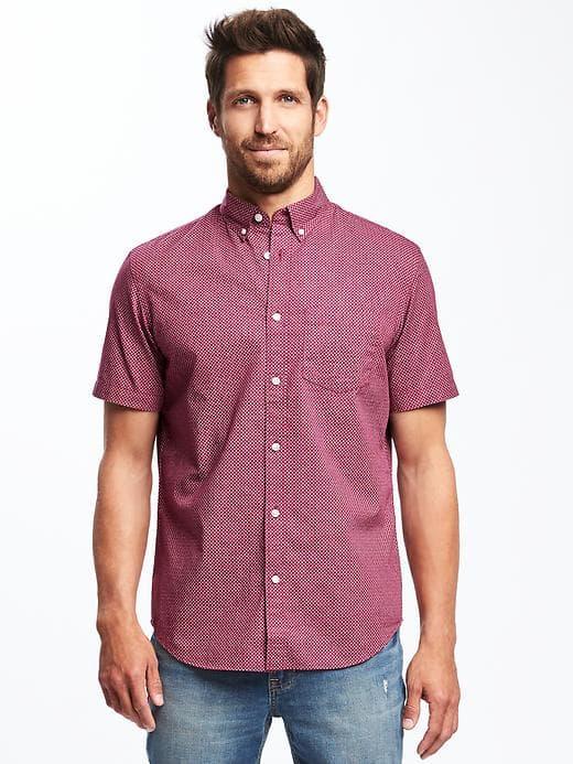 Old Navy Regular Fit Soft Washed Classic Shirt For Men - Beets Me