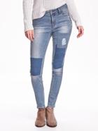 Old Navy Womens Mid Rise Rockstar Patchwork Jeans Size 0 Regular - Meg