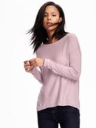 Old Navy Hi Lo Dolman Sleeve Sweater For Women - Plum Tonic