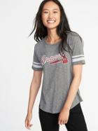 Old Navy Womens Mlb Logo-graphic Tee For Women Atlanta Braves Size L