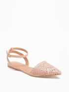 Old Navy Perforated Dorsay Flats For Women - Blushin Up