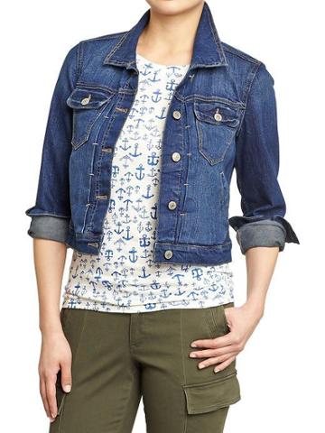 Old Navy Old Navy Womens Broken In Denim Jackets - Blue