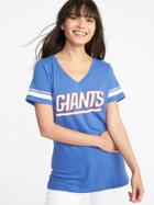 Old Navy Womens Nfl Team V-neck Tee For Women Giants Size L