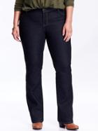 Old Navy Womens Plus Universal Mid Rise Boot Cut Jeans Size 16 Long Plus - Rinse