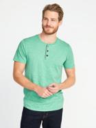 Old Navy Mens Soft-washed Slub-knit Henley For Men Soothing Sea Size Xxxl