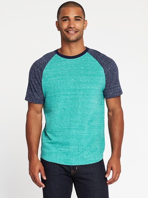 Old Navy Soft Washed Color Blocked Tee For Men - Teal