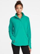 Old Navy Go Warm Micro Fleece 1/4 Zip Pullover For Women - Teal Appeal
