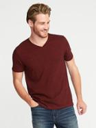 Old Navy Mens V-neck Tee For Men Gosh Garnet Size L