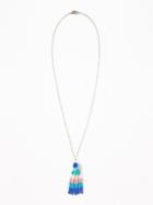 Old Navy Womens Beaded-tassel Pendant Necklace For Women Multi Bead Size One Size