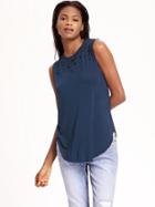 Old Navy Relaxed Cutout Top For Women - Sleepless Indigo