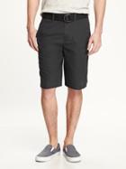 Old Navy Broken In Belted Twill Shorts For Men - Midnight Oil