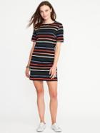 Old Navy Womens Ponte-knit Shift Dress For Women Bold Multistripe Top Size M