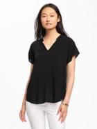 Old Navy Lightweight Cocoon Top For Women - Blackjack