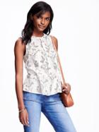 Old Navy Floral Peplum Top For Women - Floral Pattern