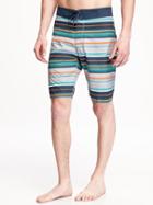 Old Navy Striped Board Shorts For Men - Cloud Cover