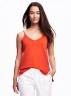 Old Navy Relaxed V Neck Cami For Women - Warm Sunset