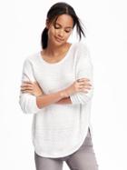 Old Navy Textured Curved Hem Pullover For Women - In A Flurry
