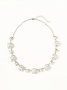Old Navy Crystal Stone Chain Necklace For Women - Silver 2