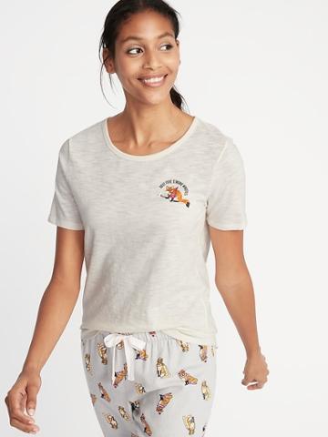 Old Navy Womens Graphic Slub-knit Sleep Tee For Women Just Five S';more Minutes Size L