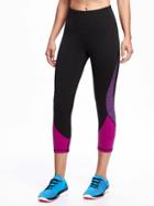 Old Navy Mid Rise Go Dry Cool Compression Crops For Women - Opulent Iris