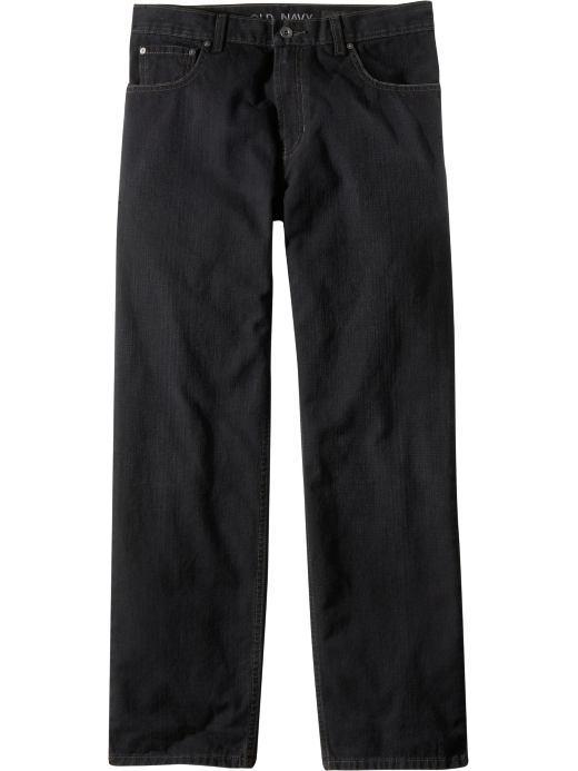 Old Navy Mens Straight Fit Jeans - Black Venice