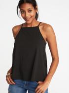 Old Navy Womens Square-neck Swing Cami For Women Black Size L