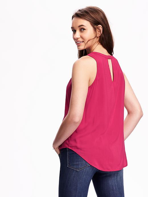 Old Navy Cut Out V Neck Tank For Women - Pink Tangiers