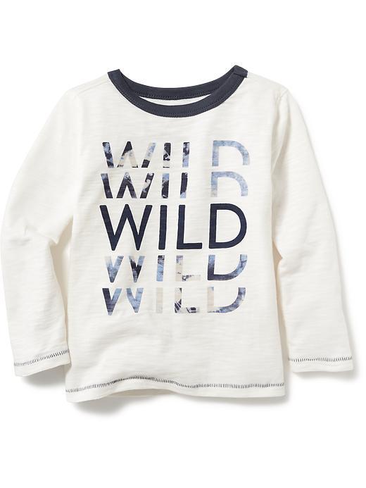 Old Navy Graphic Print Ringer Tee - Sea Salt