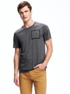 Old Navy Go Dry Crew Neck Pocket Tee For Men - Light Grey Heather