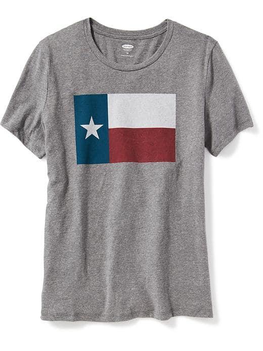 Old Navy Relaxed Graphic Crew Neck Tee For Women - Medium Gray
