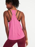 Old Navy Womens Loose-fit Racerback Performance Tank For Women Fuchsia Fun Size S