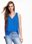 Old Navy Relaxed V Neck Shirt - Bluest Eye