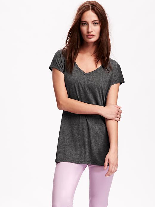 Old Navy Supersoft Dolman Sleeve Tunic Tee - Blackjack