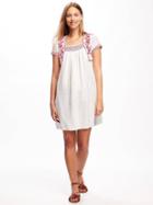 Old Navy Embroidered Trim Dress For Women - Calla Lillies