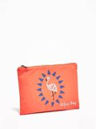 Old Navy Patterned Bikini Bag - Blue Flamingo