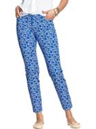 Old Navy Womens The Pixie Ankle Pants Size 0 Regular - White/blue Floral
